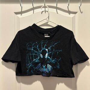 Marvel Black and Blue Venom Crop Top